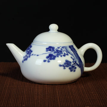 Hand Drawn Ceramic Teapot 99ml ( Mountain River/Plum Blossom)